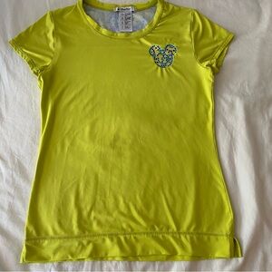 Disney Parks T-Shirt Women’s Small Neon Mickey Workout Short Sleeve athletic fun